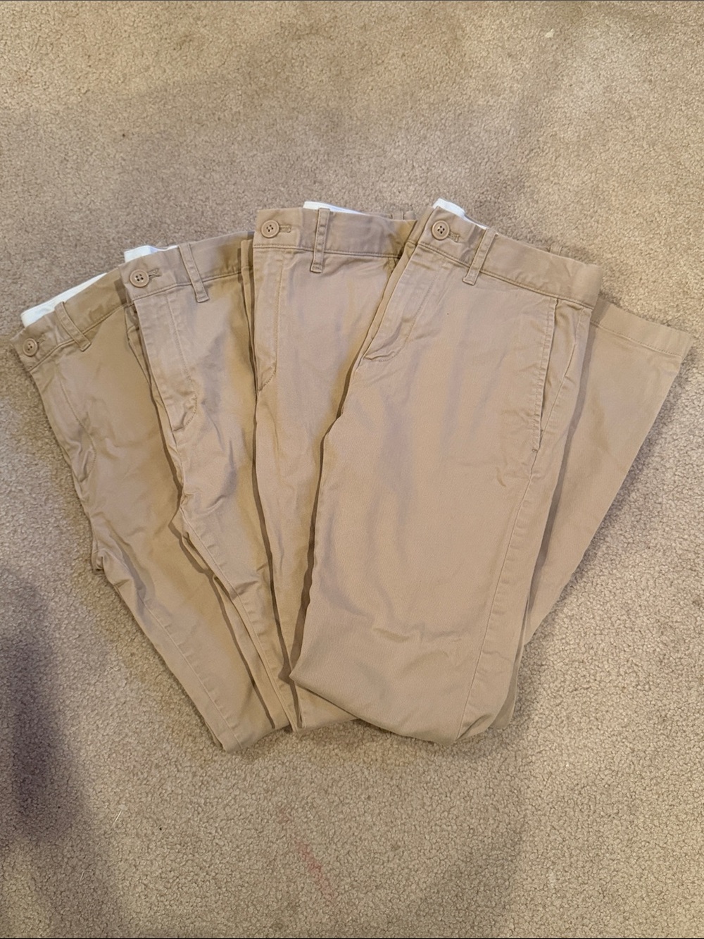 Crewcuts Boys Khaki/Tan Dress Pants - Set of 4